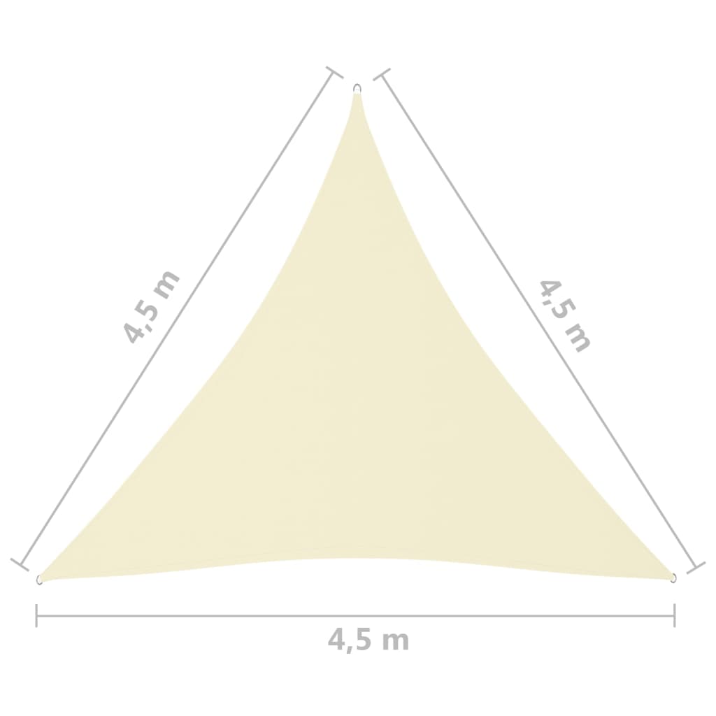 Aurinkopurje Oxford-kangas kolmio 4,5x4,5x4,5 m kerma - Sisustajankoti.fi