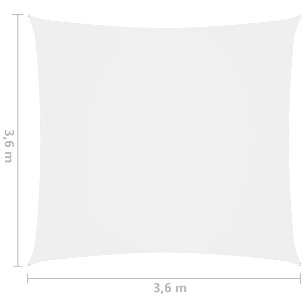 Aurinkopurje Oxford-kangas neliö 3,6x3,6 m valkoinen - Sisustajankoti.fi