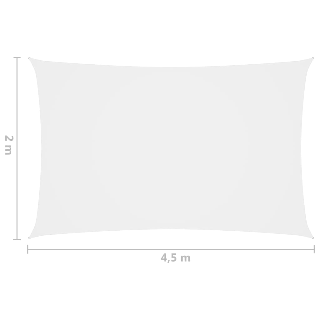 Aurinkopurje Oxford-kangas suorakaide 2x4,5 m valkoinen - Sisustajankoti.fi