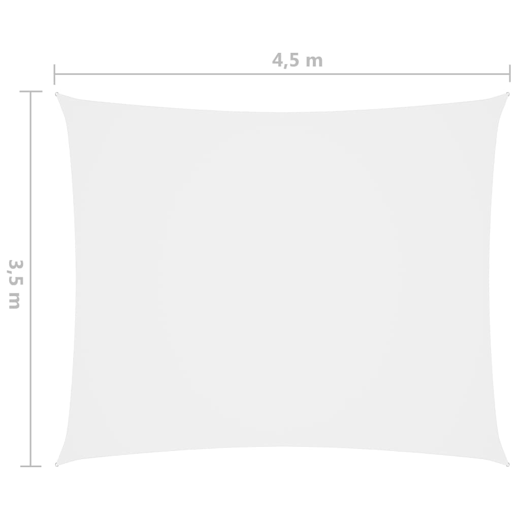 Aurinkopurje Oxford-kangas suorakaide 3,5x4,5 m valkoinen - Sisustajankoti.fi