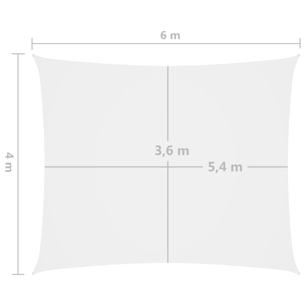 Aurinkopurje Oxford-kangas suorakaide 4x6 m valkoinen - Sisustajankoti.fi