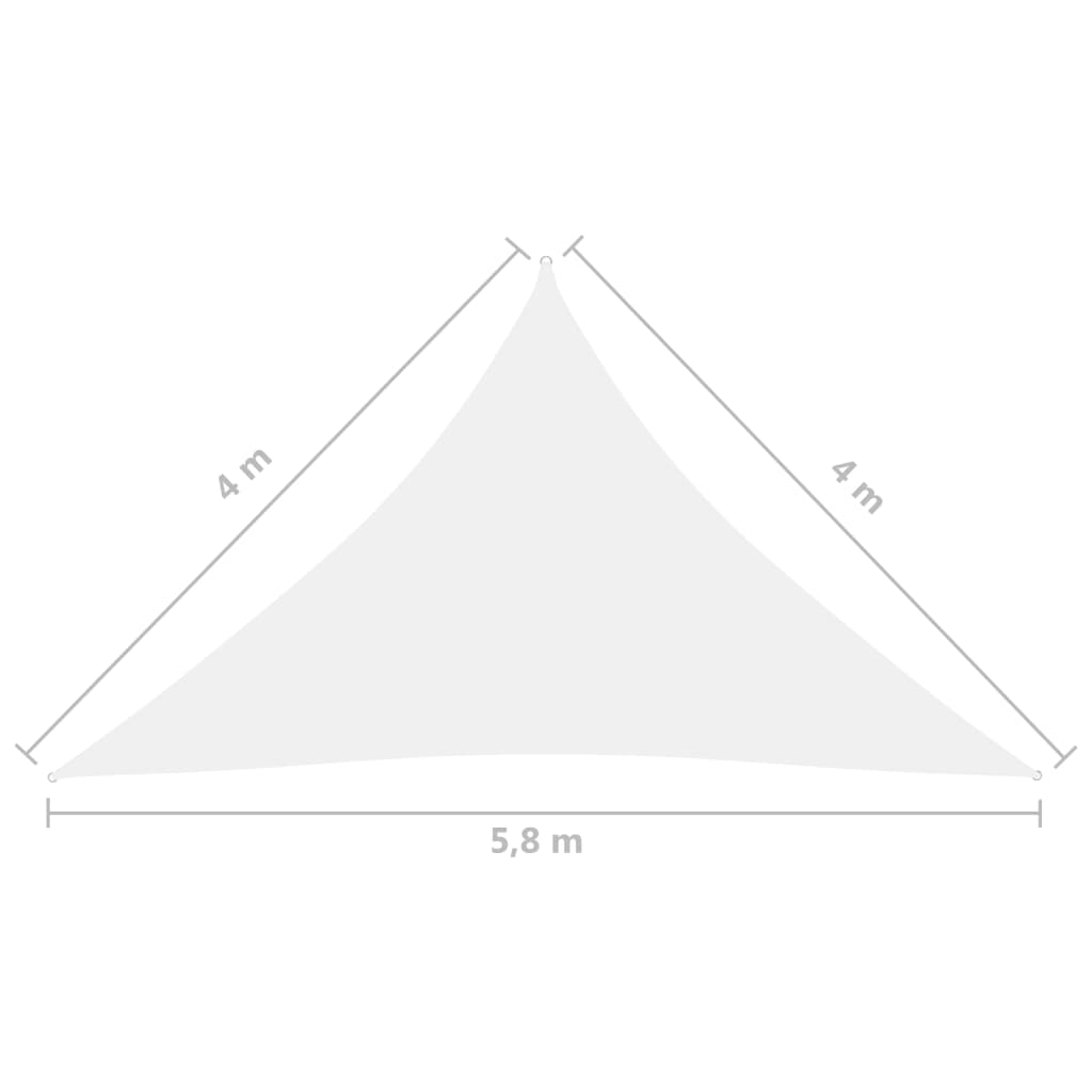 Aurinkopurje Oxford-kangas kolmio 4x4x5,8 m valkoinen - Sisustajankoti.fi