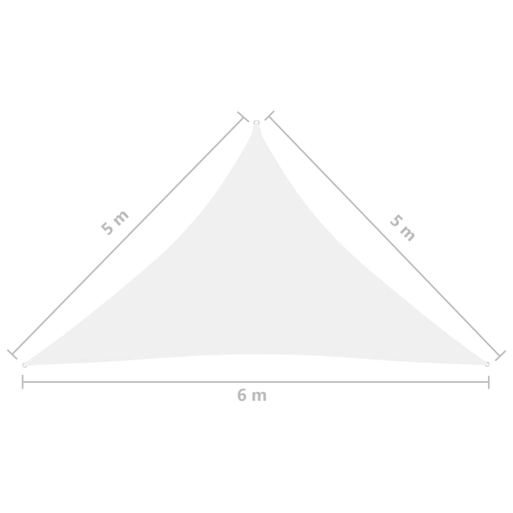Aurinkopurje Oxford-kangas kolmio 5x5x6 m valkoinen - Sisustajankoti.fi