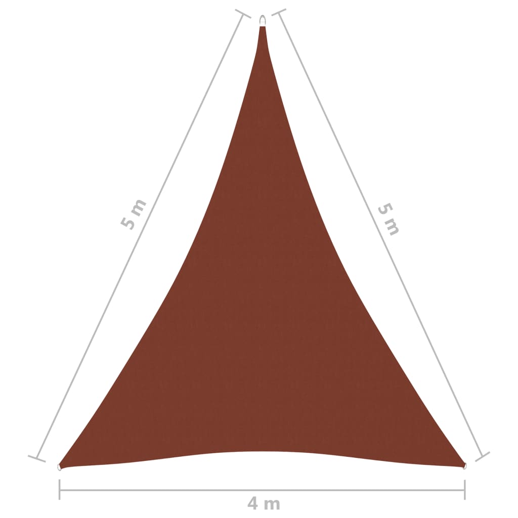 Aurinkopurje Oxford-kangas kolmio 4x5x5 m terrakotta - Sisustajankoti.fi