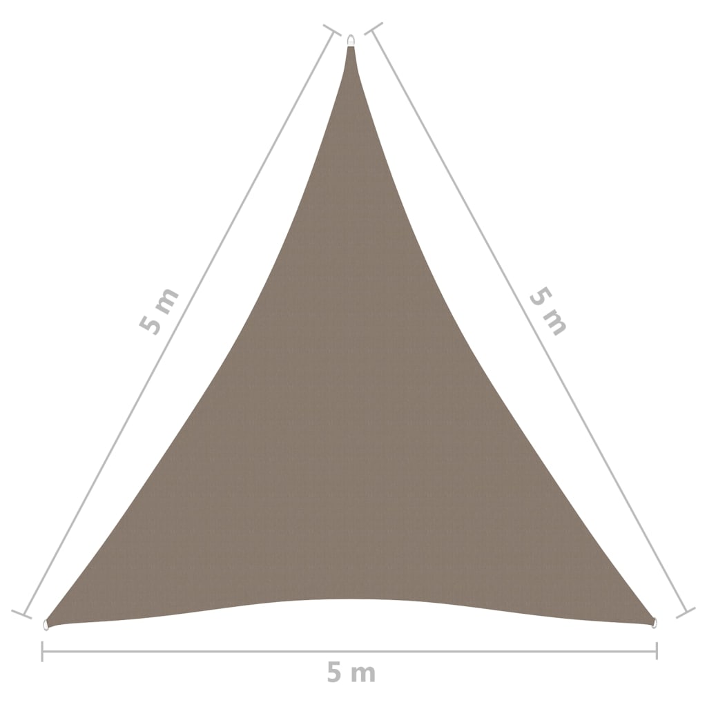 Aurinkopurje Oxford-kangas kolmio 5x5x5 m harmaanruskea - Sisustajankoti.fi