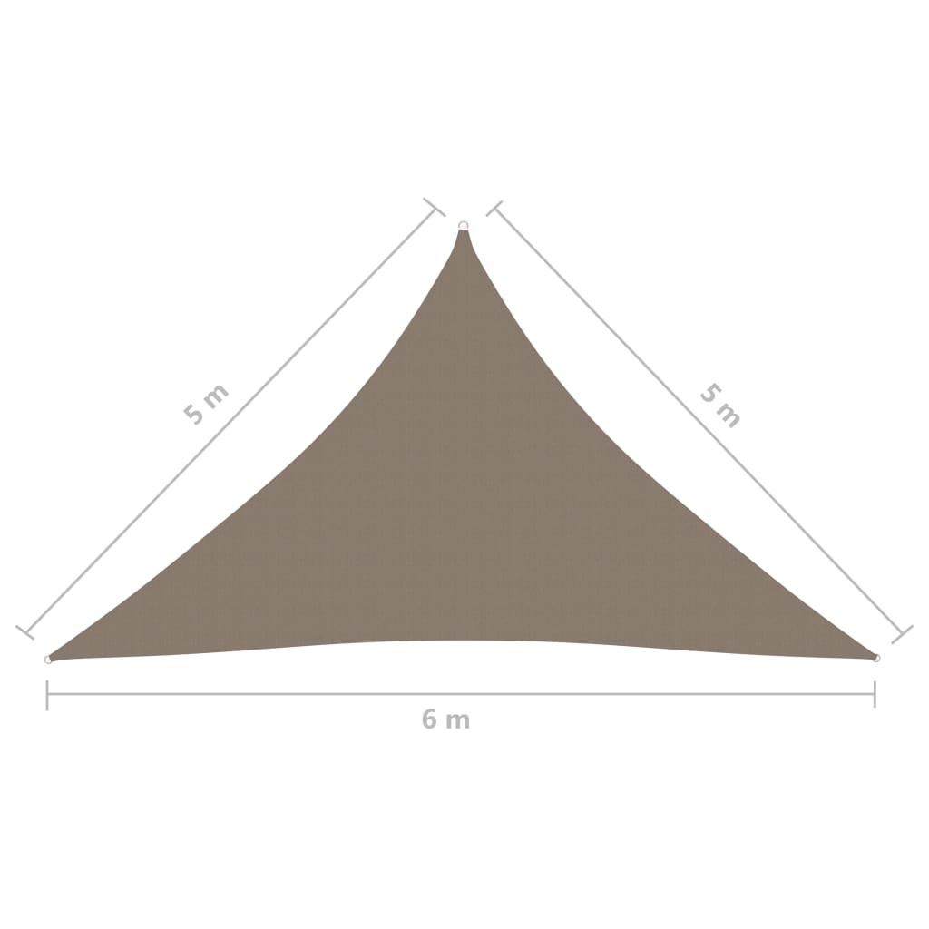 Aurinkopurje Oxford-kangas kolmio 5x5x6 m harmaanruskea - Sisustajankoti.fi