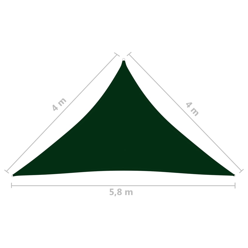 Aurinkopurje Oxford-kangas kolmio 4x4x5,8 m tummanvihreä - Sisustajankoti.fi