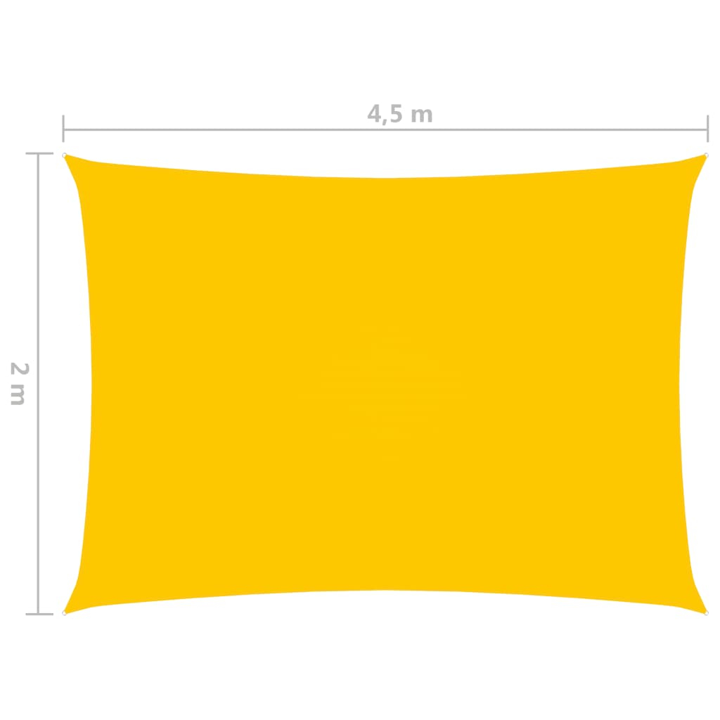 Aurinkopurje Oxford-kangas suorakaide 2x4,5 m keltainen - Sisustajankoti.fi