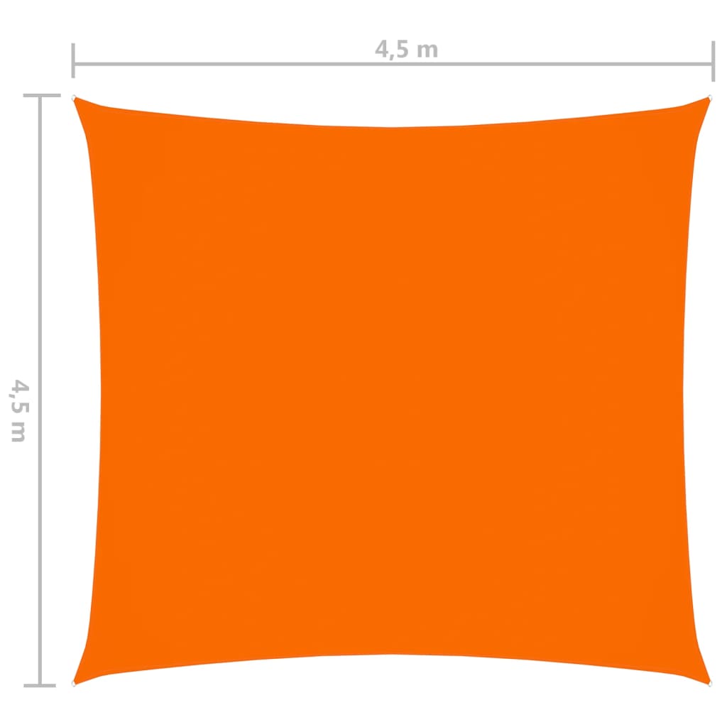 Aurinkopurje Oxford-kangas neliö 4,5x4,5 m oranssi - Sisustajankoti.fi