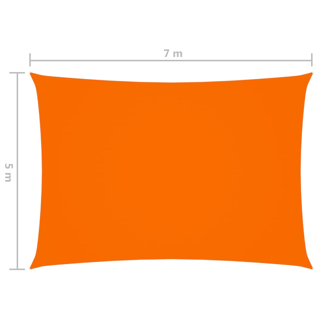 Aurinkopurje Oxford-kangas suorakaide 5x7 m oranssi - Sisustajankoti.fi