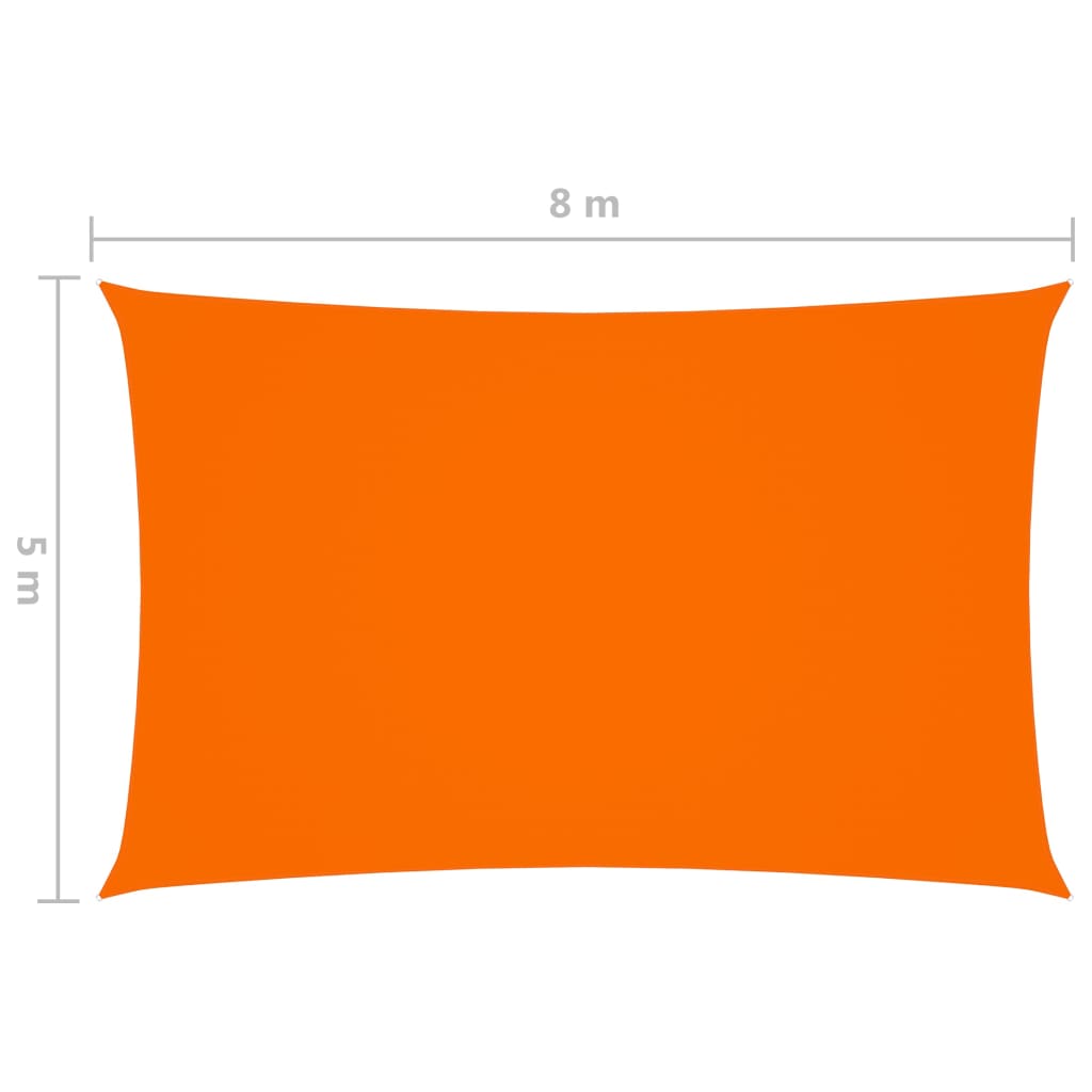 Aurinkopurje Oxford-kangas suorakaide 5x8 m oranssi - Sisustajankoti.fi