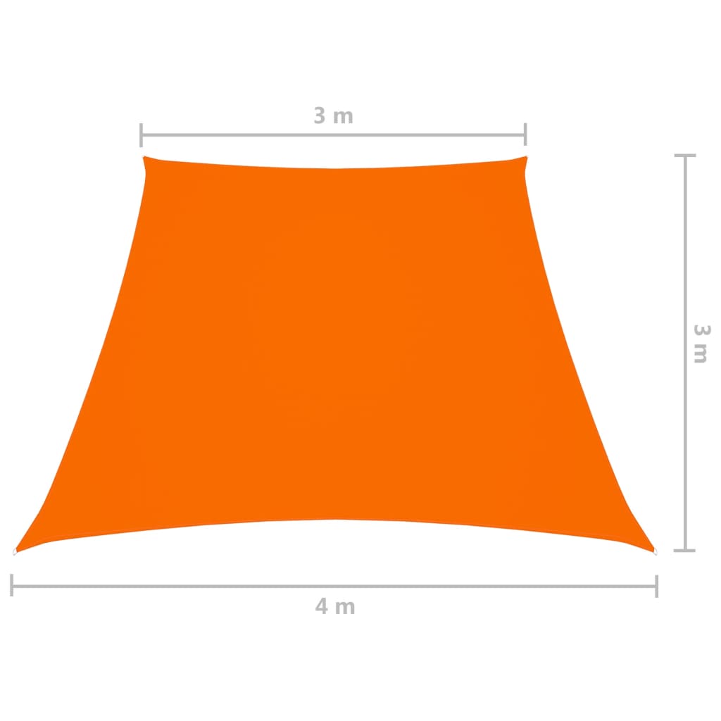 Aurinkopurje Oxford-kangas puolisuunnikas 3/4x3 m oranssi - Sisustajankoti.fi