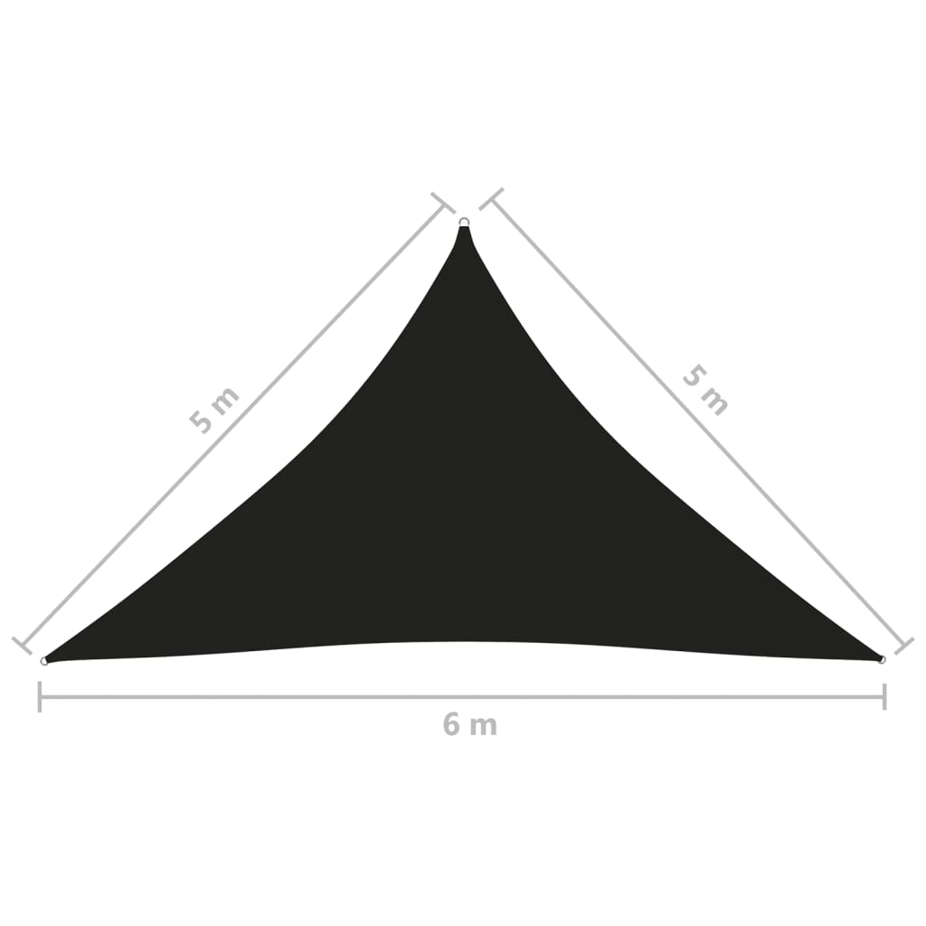 Aurinkopurje Oxford-kangas kolmio 5x5x6 m musta - Sisustajankoti.fi