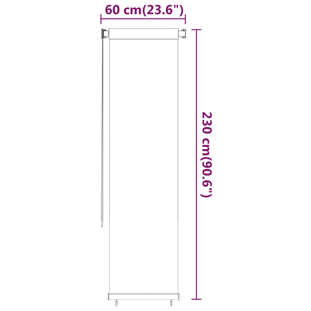 Rullaverho ulkotiloihin 60x230 cm punainen HDPE - Sisustajankoti.fi