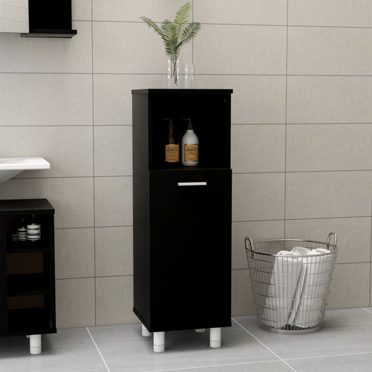 Kylpyhuonekaappi musta 30x30x95 cm - Sisustajankoti.fi