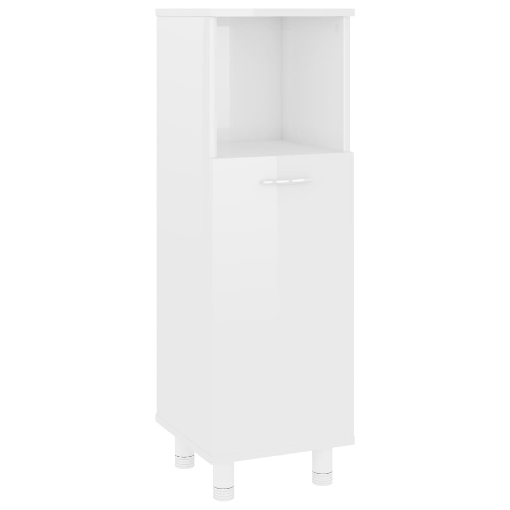 Kylpyhuonekaappi korkeakiilto valkoinen 30x30x95 cm - Sisustajankoti.fi