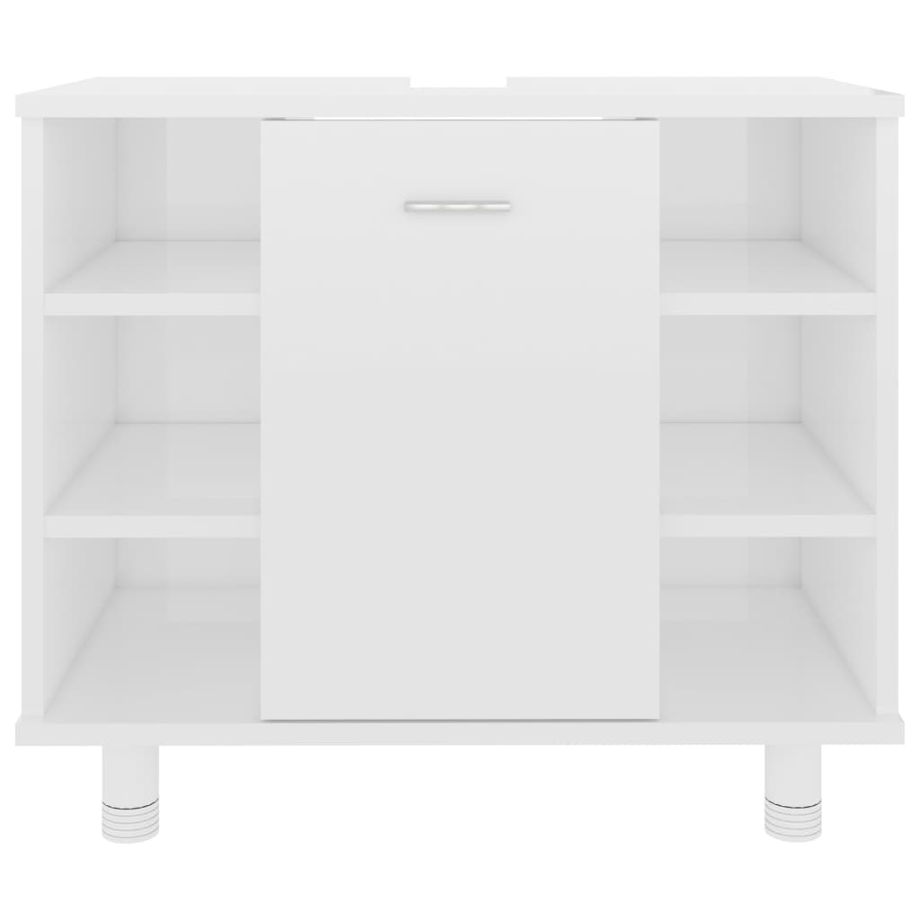 Kylpyhuonekaappi korkeakiilto valkoinen 60x32x53,5 cm - Sisustajankoti.fi