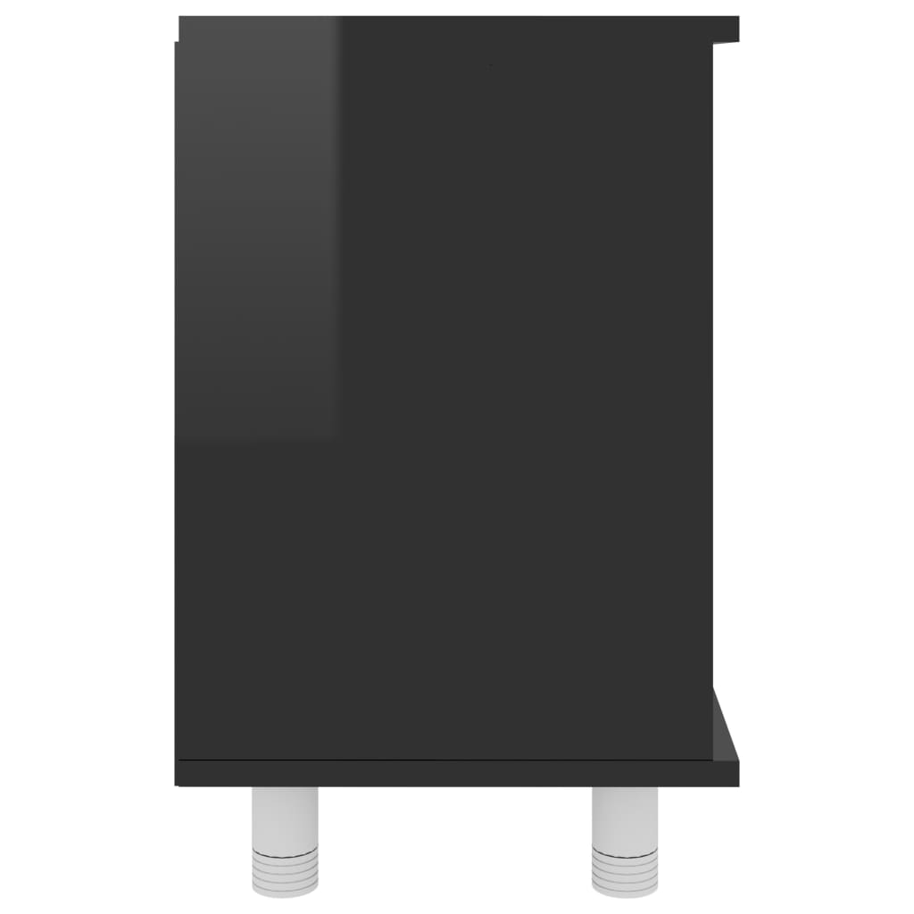 Kylpyhuonekaappi korkeakiilto musta 60x32x53,5 cm - Sisustajankoti.fi