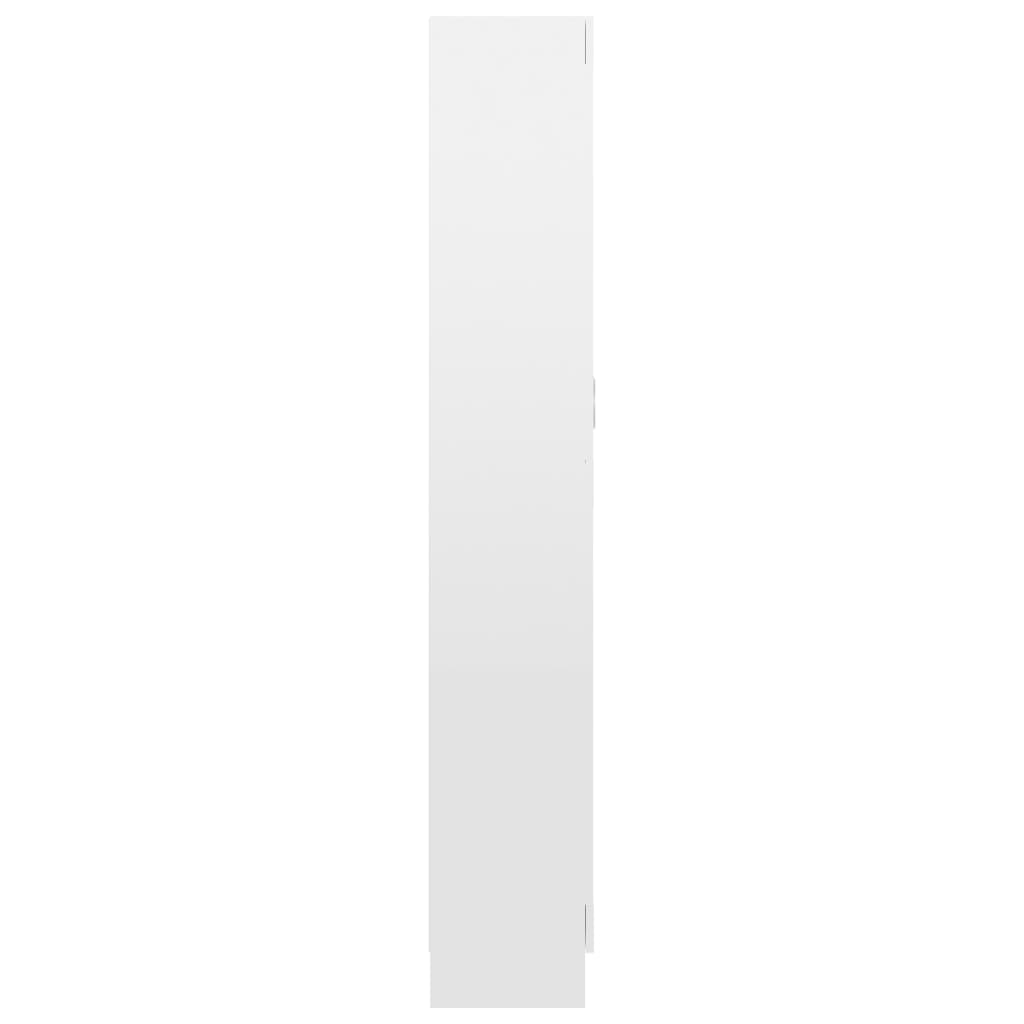 Kirjahylly korkeakiilto valkoinen 82,5x30,5x185,5 cm - Sisustajankoti.fi