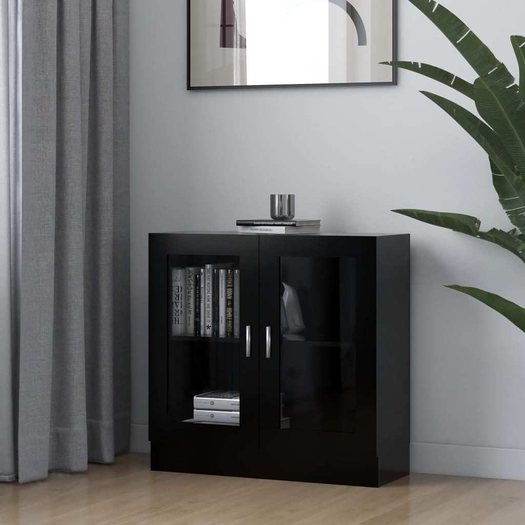 Vitriinikaappi musta 82,5x30,5x80 cm - Sisustajankoti.fi