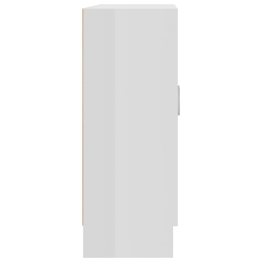 Vitriinikaappi korkeakiilto valkoinen 82,5x30,5x80 cm - Sisustajankoti.fi