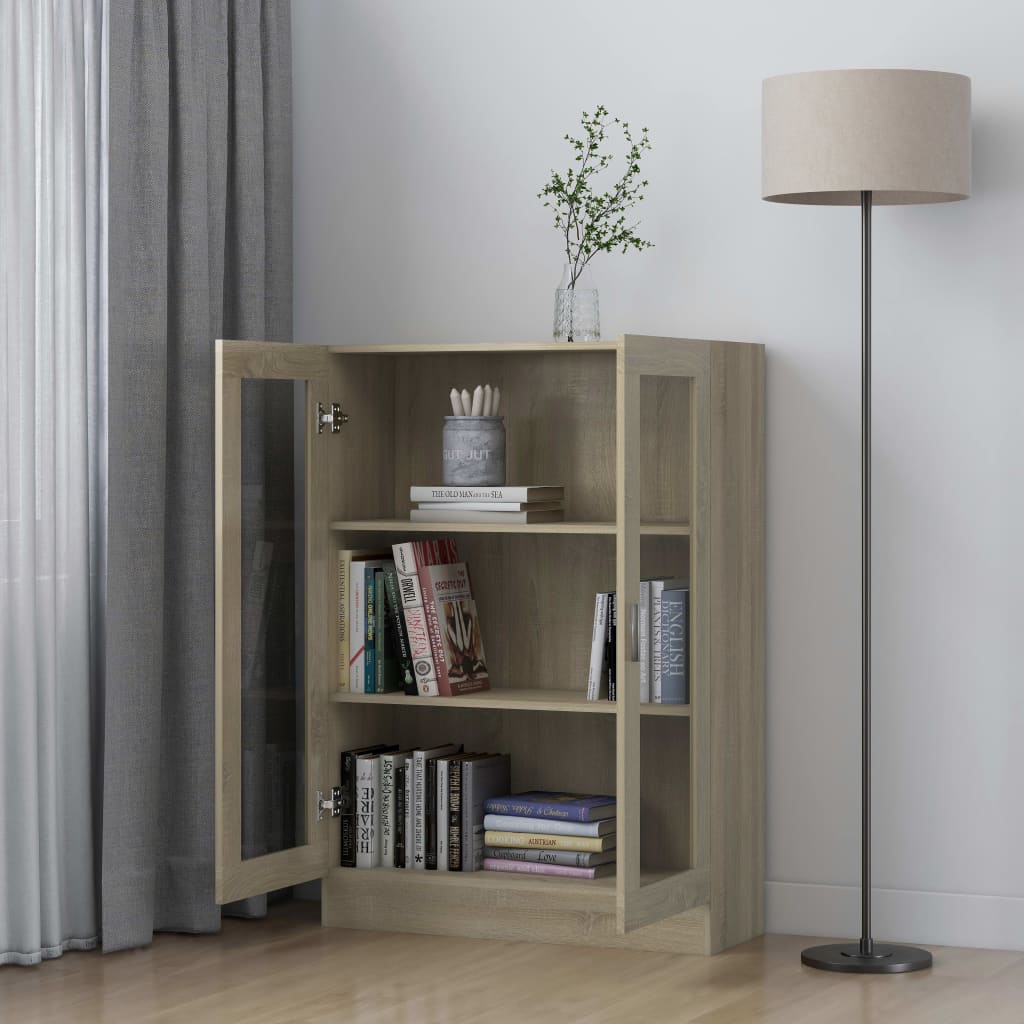 Vitriinikaappi Sonoma-tammi 82,5x30,5x115 cm - Sisustajankoti.fi