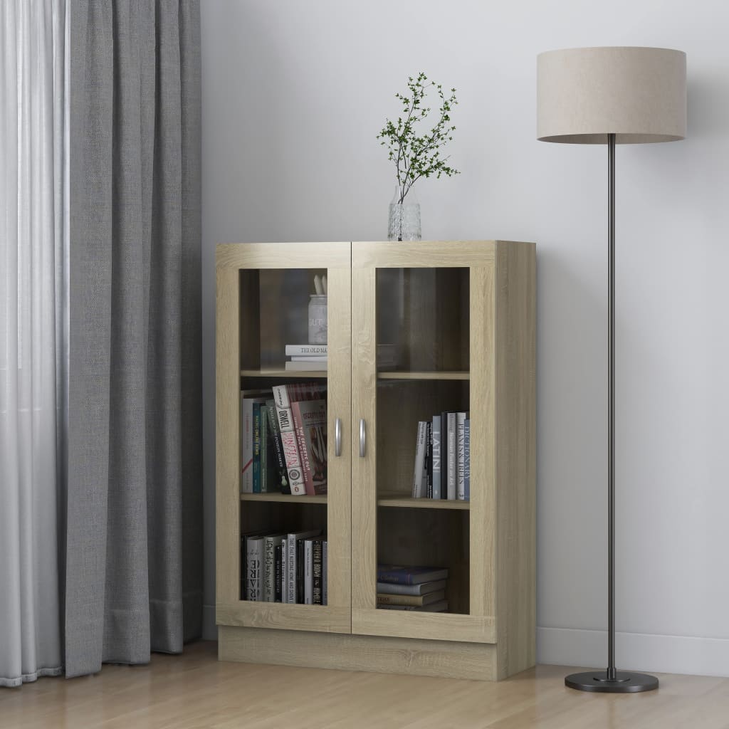 Vitriinikaappi Sonoma-tammi 82,5x30,5x115 cm - Sisustajankoti.fi