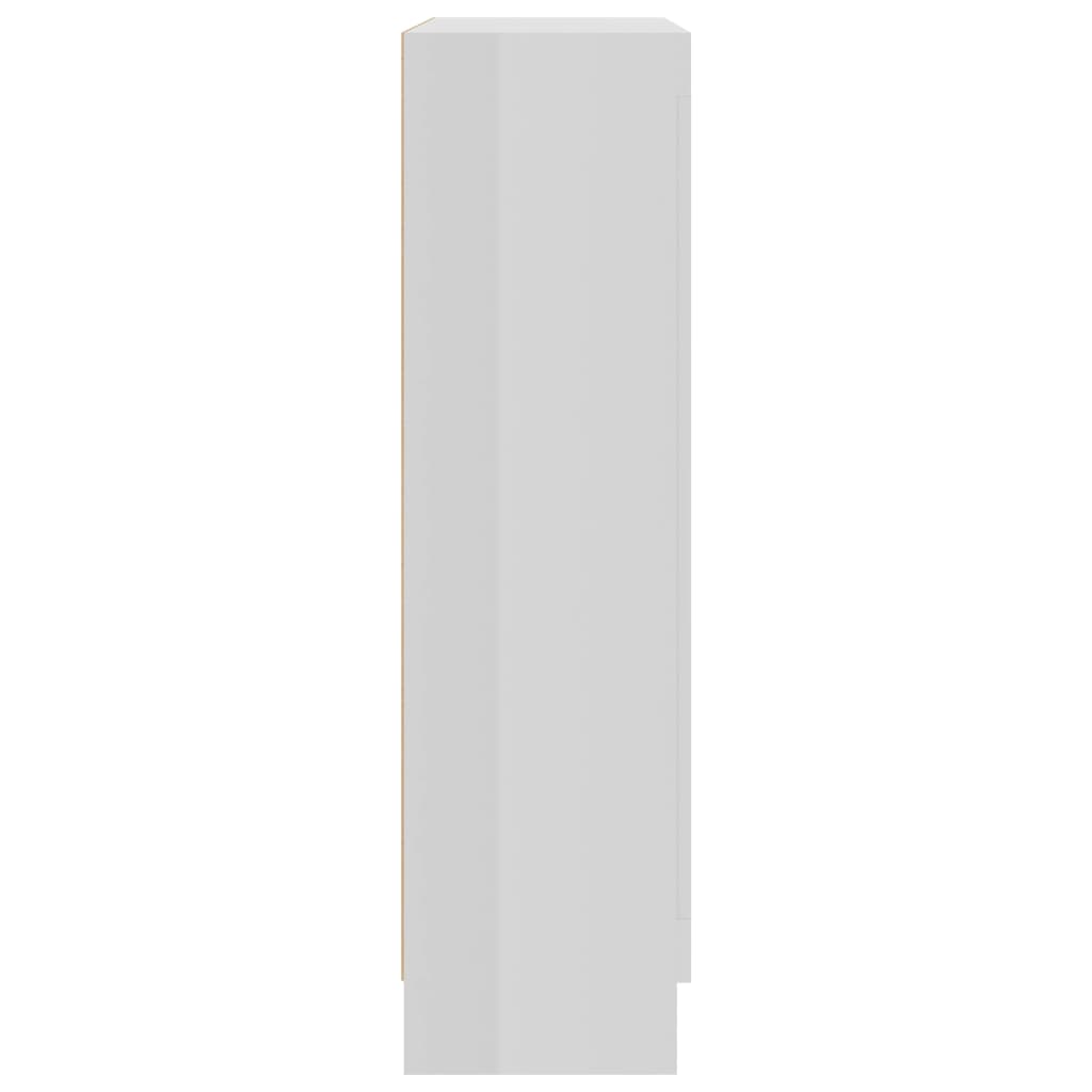 Vitriinikaappi korkeakiilto valkoinen 82,5x30,5x115cm - Sisustajankoti.fi