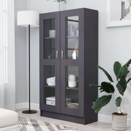 Vitriinikaappi harmaa 82,5x30,5x150 cm - Sisustajankoti.fi