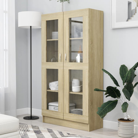 Vitriinikaappi Sonoma-tammi 82,5x30,5x150 cm - Sisustajankoti.fi