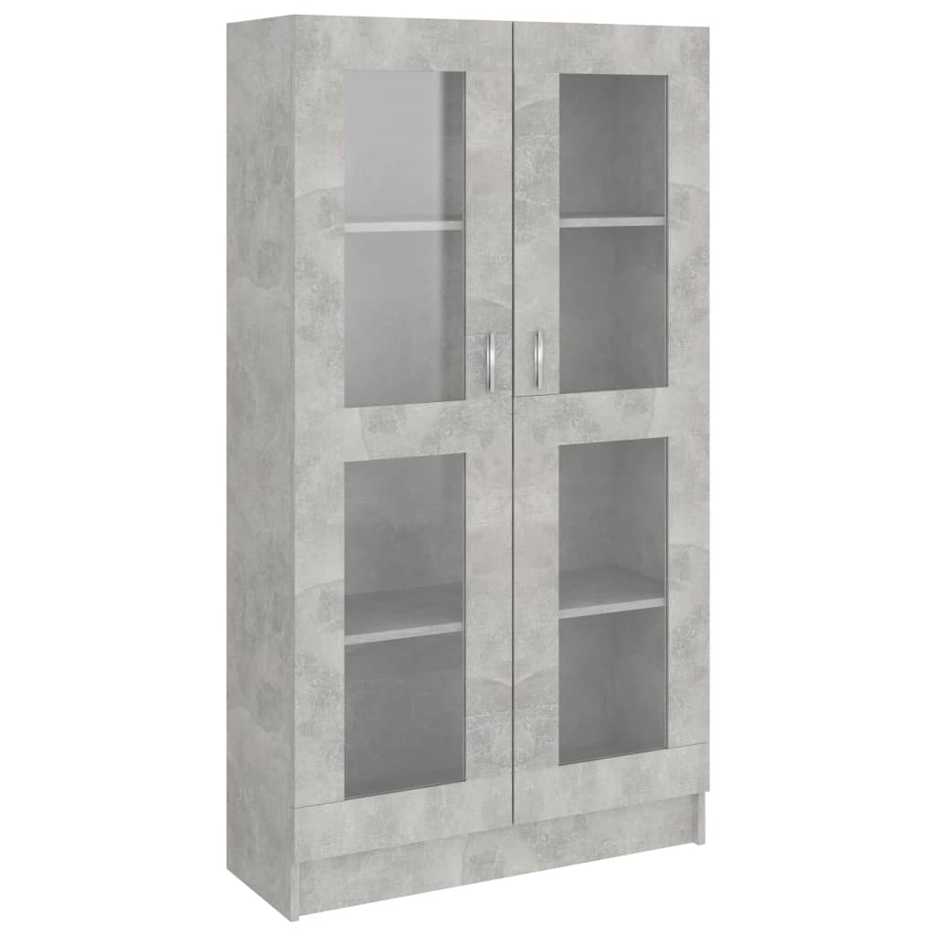 Vitriinikaappi betoninharmaa 82,5x30,5x150 cm - Sisustajankoti.fi