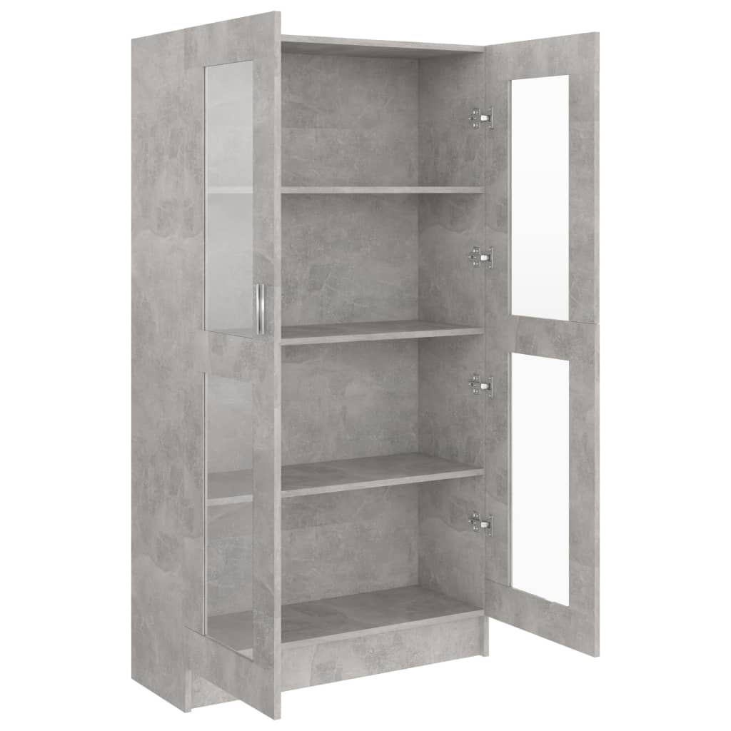 Vitriinikaappi betoninharmaa 82,5x30,5x150 cm - Sisustajankoti.fi