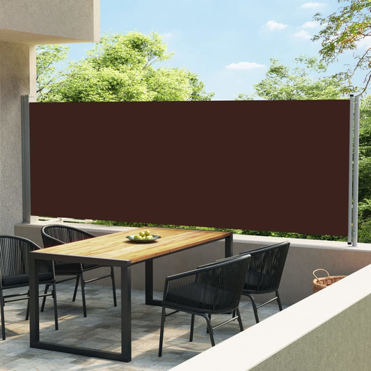 Sisäänvedettävä terassin sivumarkiisi 600x160 cm ruskea - Sisustajankoti.fi