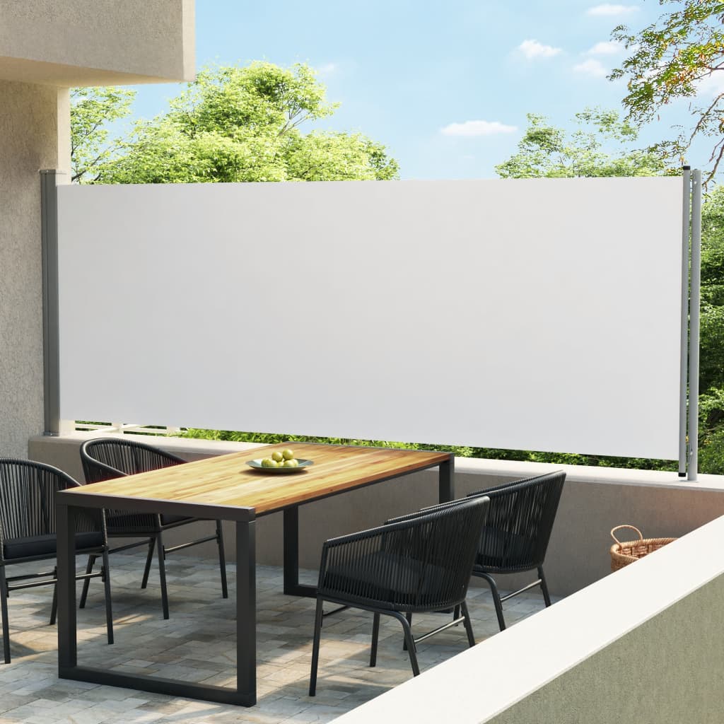Sisäänvedettävä terassin sivumarkiisi 600x170 cm kerma - Sisustajankoti.fi