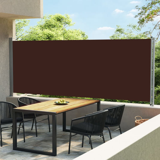 Sisäänvedettävä terassin sivumarkiisi 600x170 cm ruskea - Sisustajankoti.fi