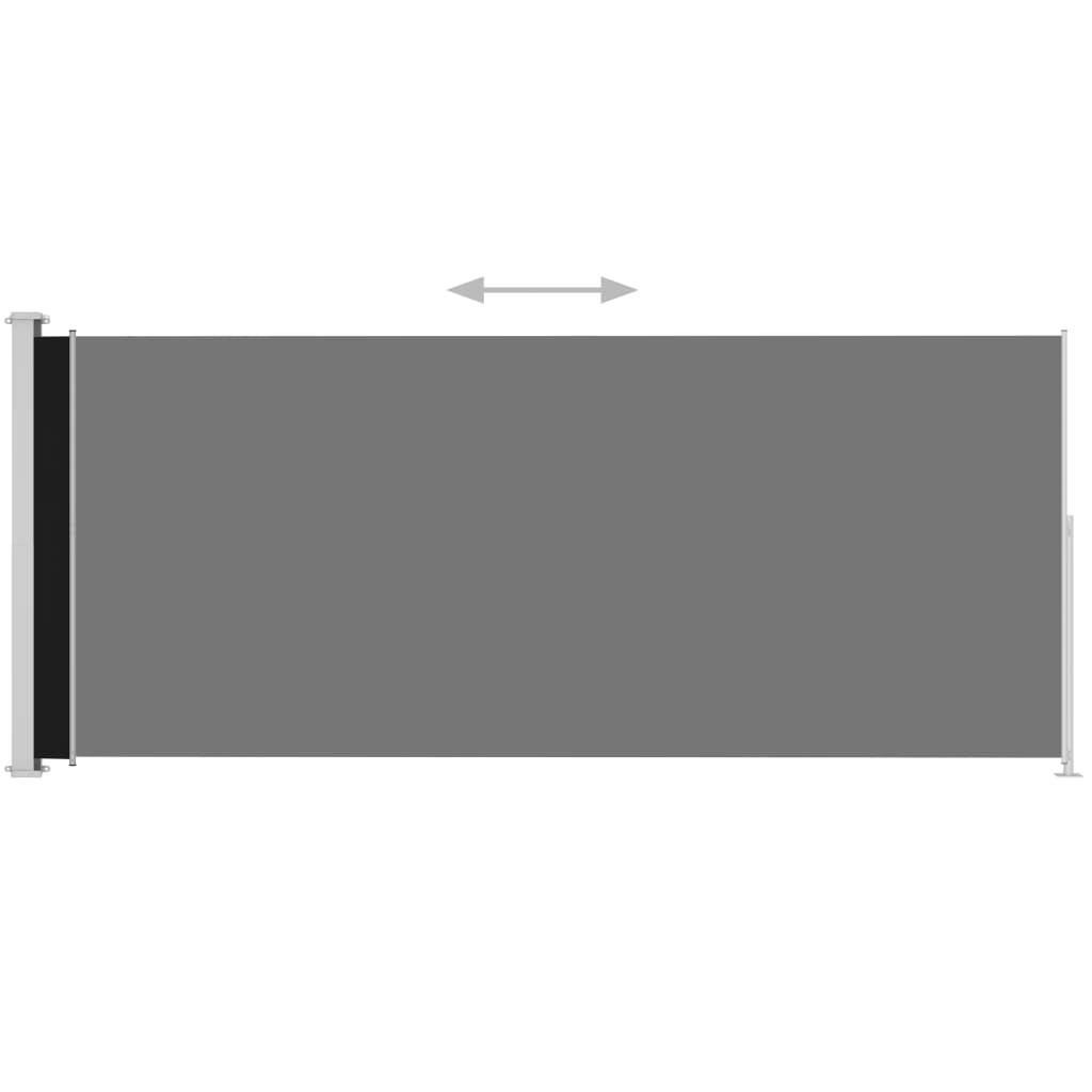 Sisäänvedettävä terassin sivumarkiisi 180x500 cm musta - Sisustajankoti.fi