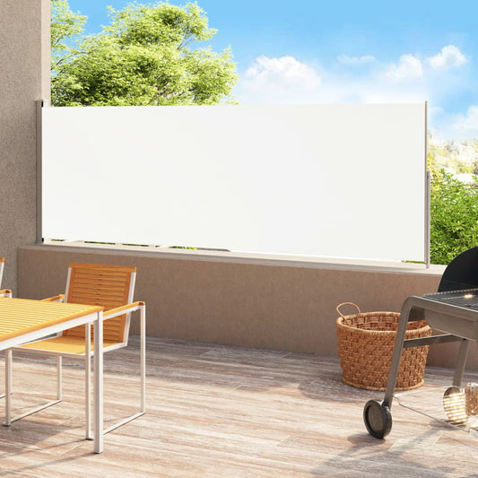 Sisäänvedettävä terassin sivumarkiisi 180x500 cm kerma - Sisustajankoti.fi