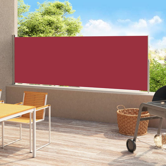 Sisäänvedettävä terassin sivumarkiisi 180x500 cm punainen - Sisustajankoti.fi