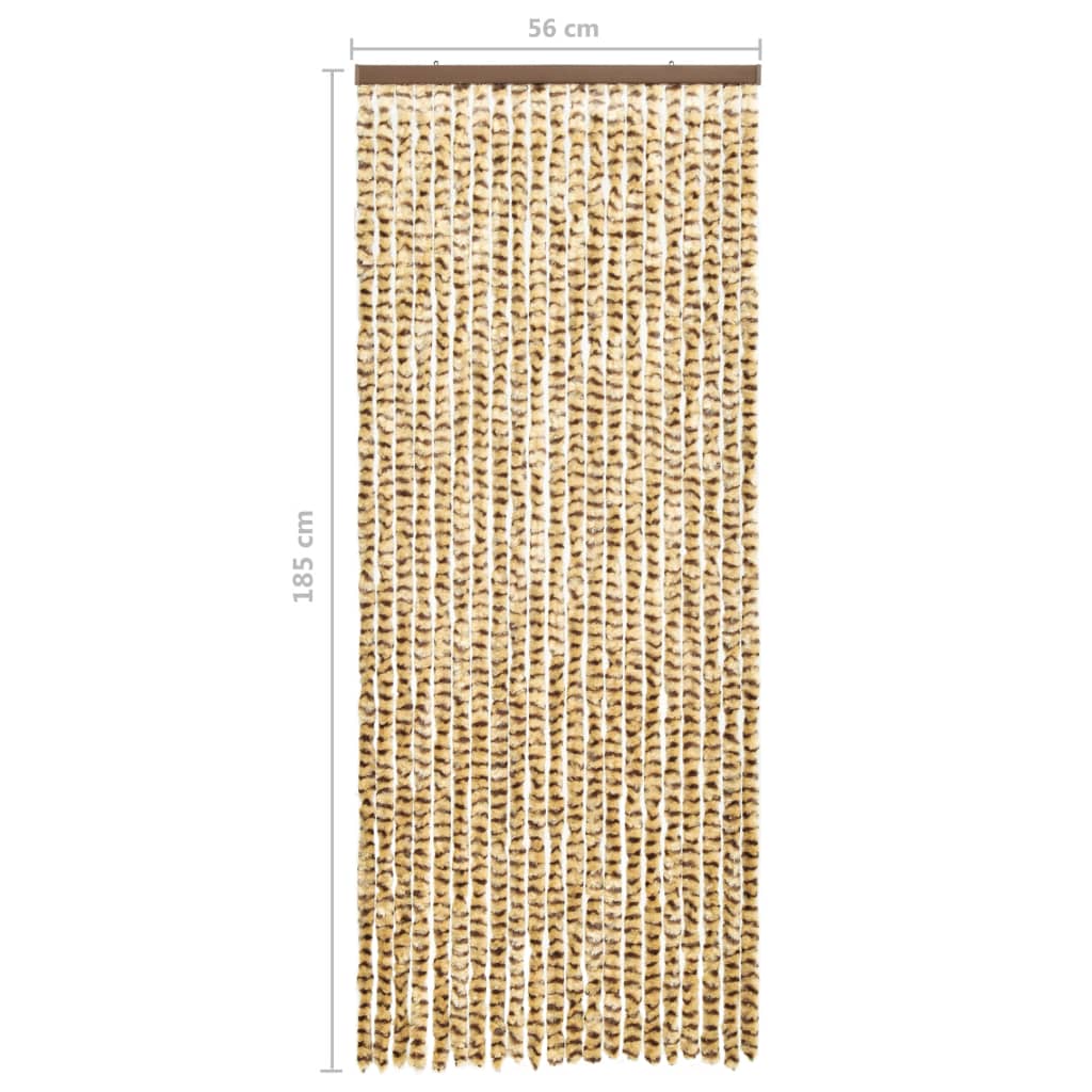 Hyönteisverho beige ja ruskea 56x185 cm Chenille - Sisustajankoti.fi