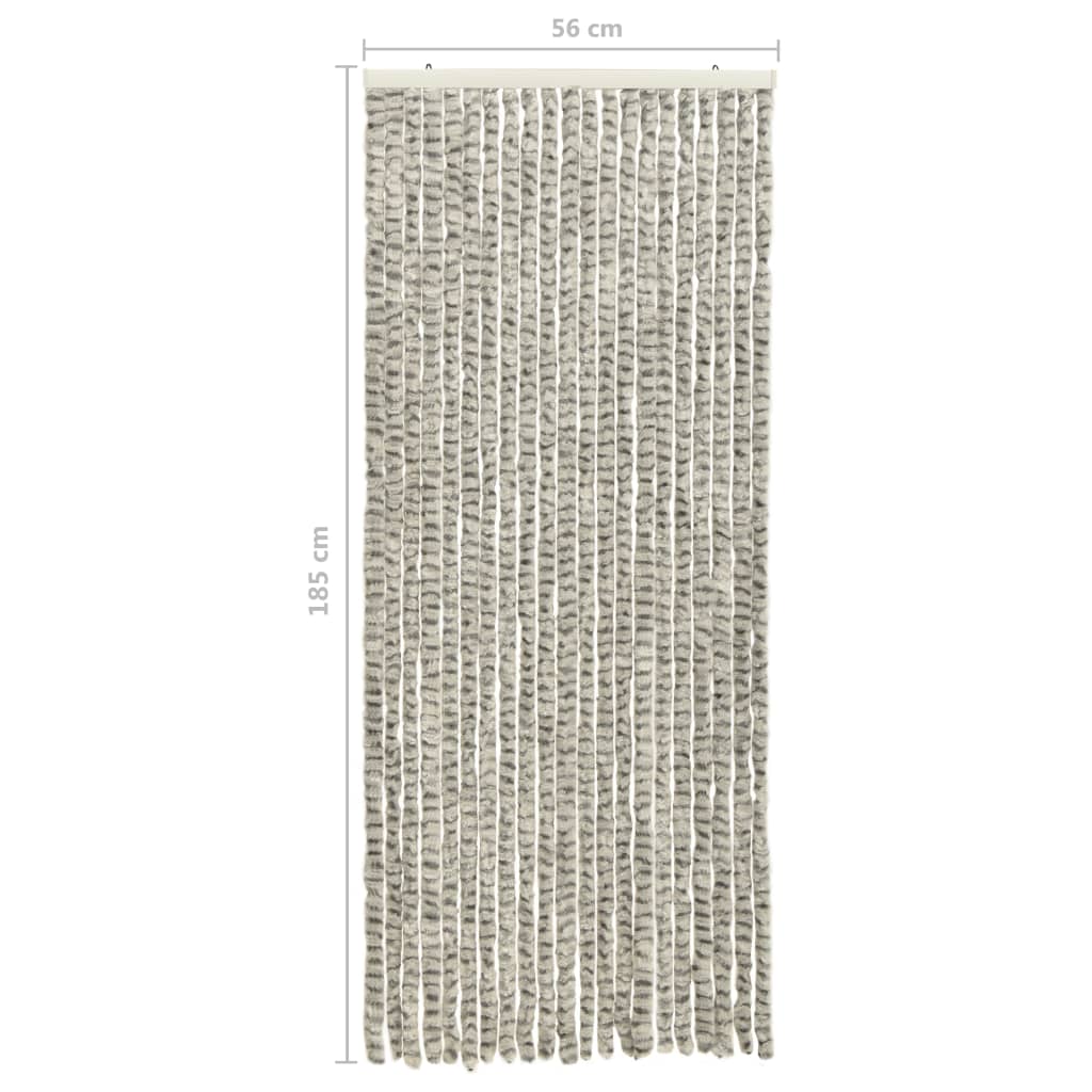 Hyönteisverho vaalean- ja tummanharmaa 56x185 cm Chenille - Sisustajankoti.fi