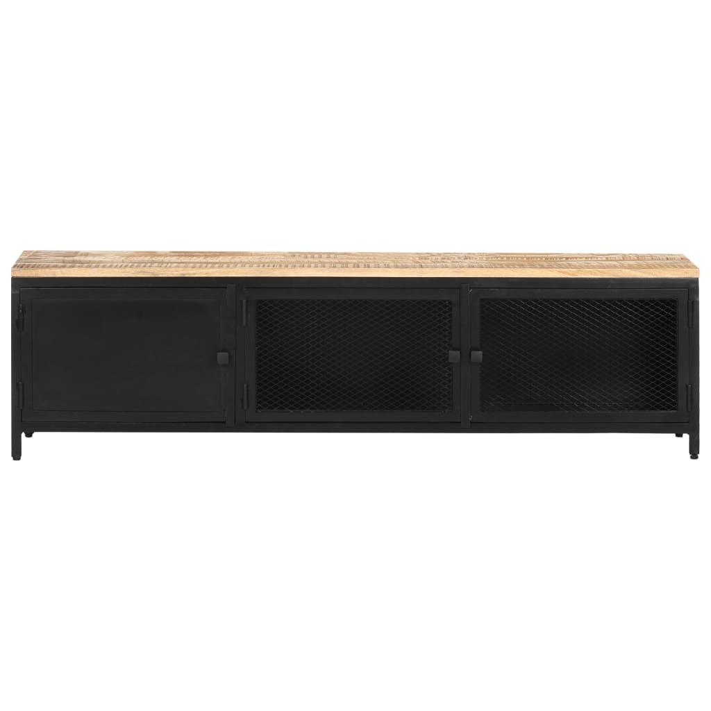 TV-taso 130x30x37 cm täysi karkea mangopuu - Sisustajankoti.fi