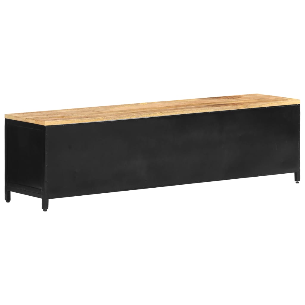 TV-taso 130x30x37 cm täysi karkea mangopuu - Sisustajankoti.fi
