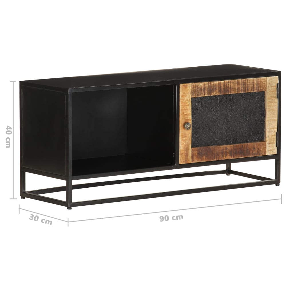 TV-taso 90x30x40 cm karkea mangopuu - Sisustajankoti.fi