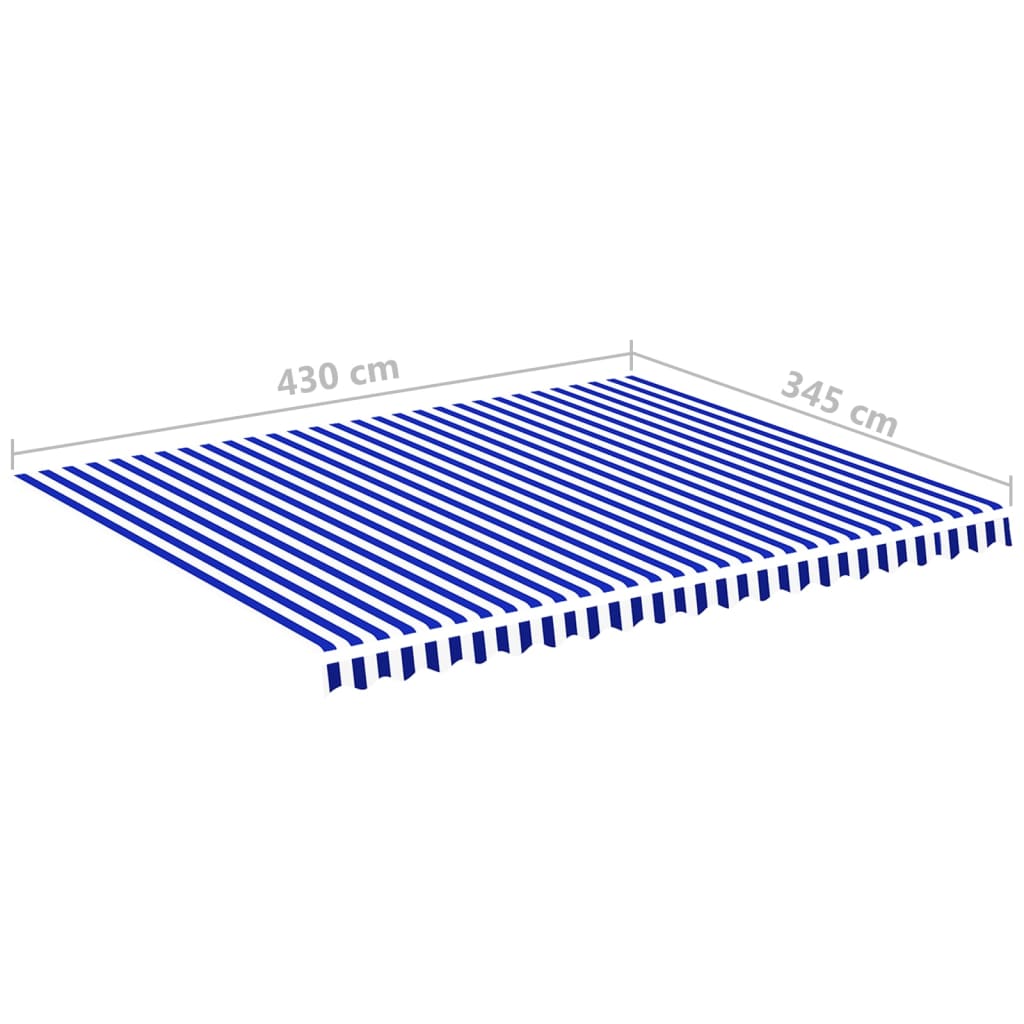Varakangas markiisiin sininen ja valkoinen 4,5x3,5 m - Sisustajankoti.fi