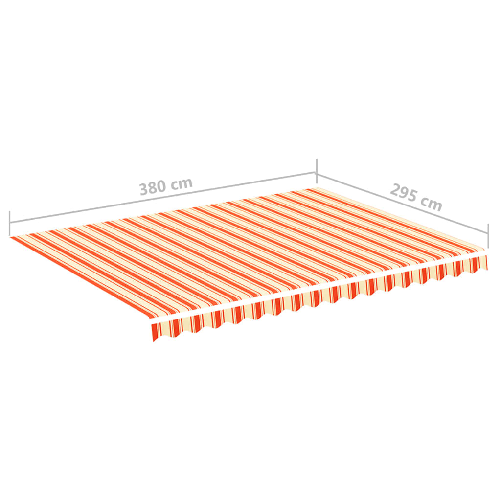 Varakangas markiisiin keltainen ja oranssi 4x3 m - Sisustajankoti.fi