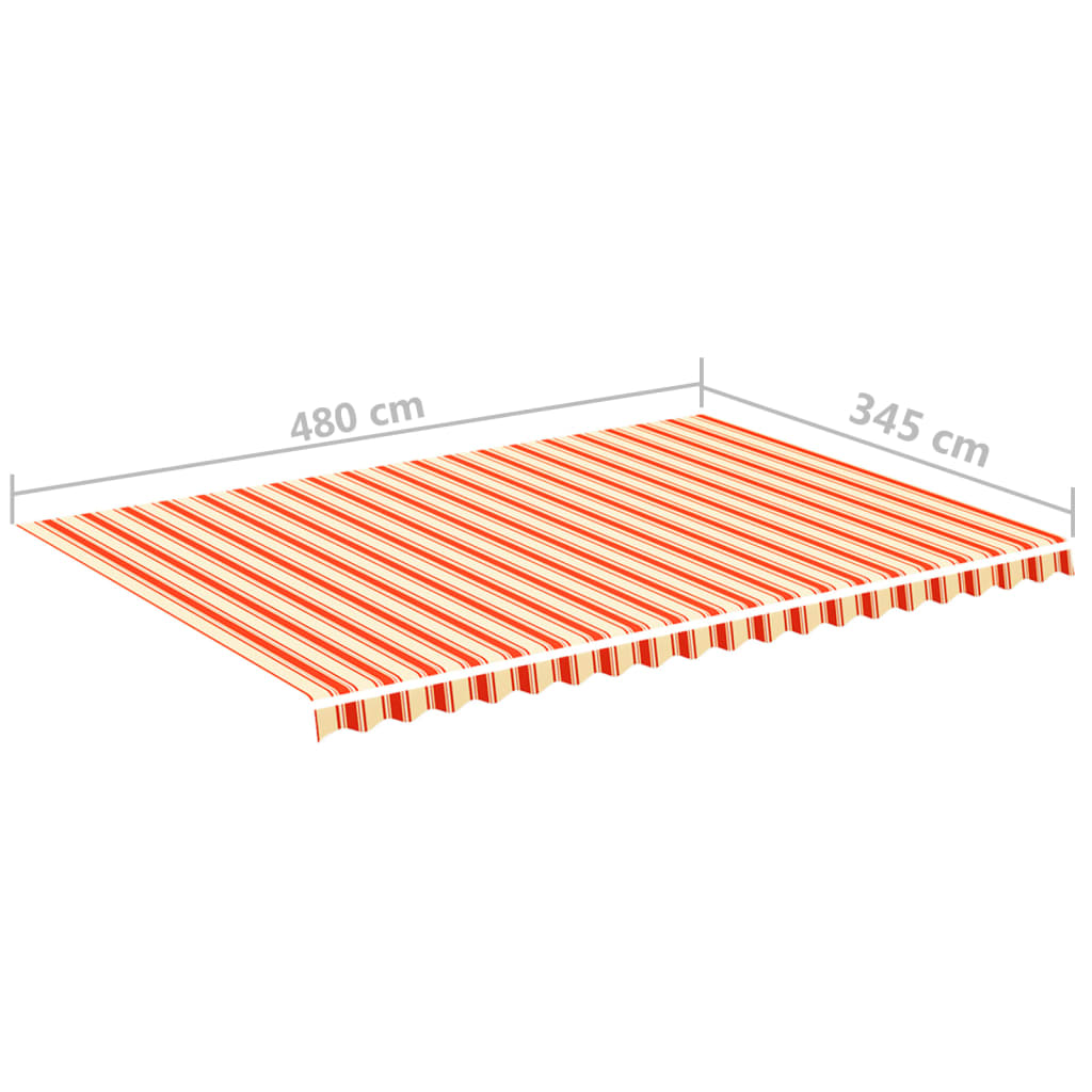 Varakangas markiisiin keltainen ja oranssi 5x3,5 m - Sisustajankoti.fi