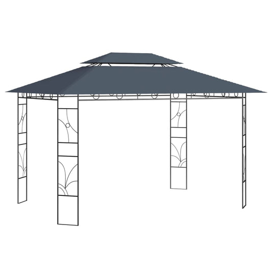 Huvimaja 4x3x2,7 m antrasiitti 160 g/m² - Sisustajankoti.fi