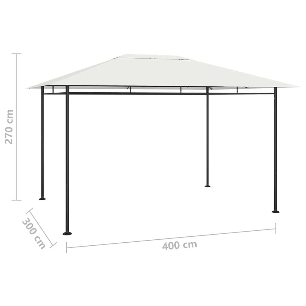 Huvimaja 4x3x2,7 m kerma 180 g/m² - Sisustajankoti.fi