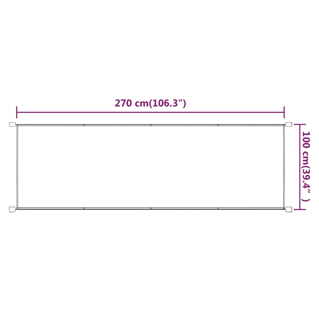 Pystymarkiisi terrakotta 100x270 cm Oxford kangas - Sisustajankoti.fi