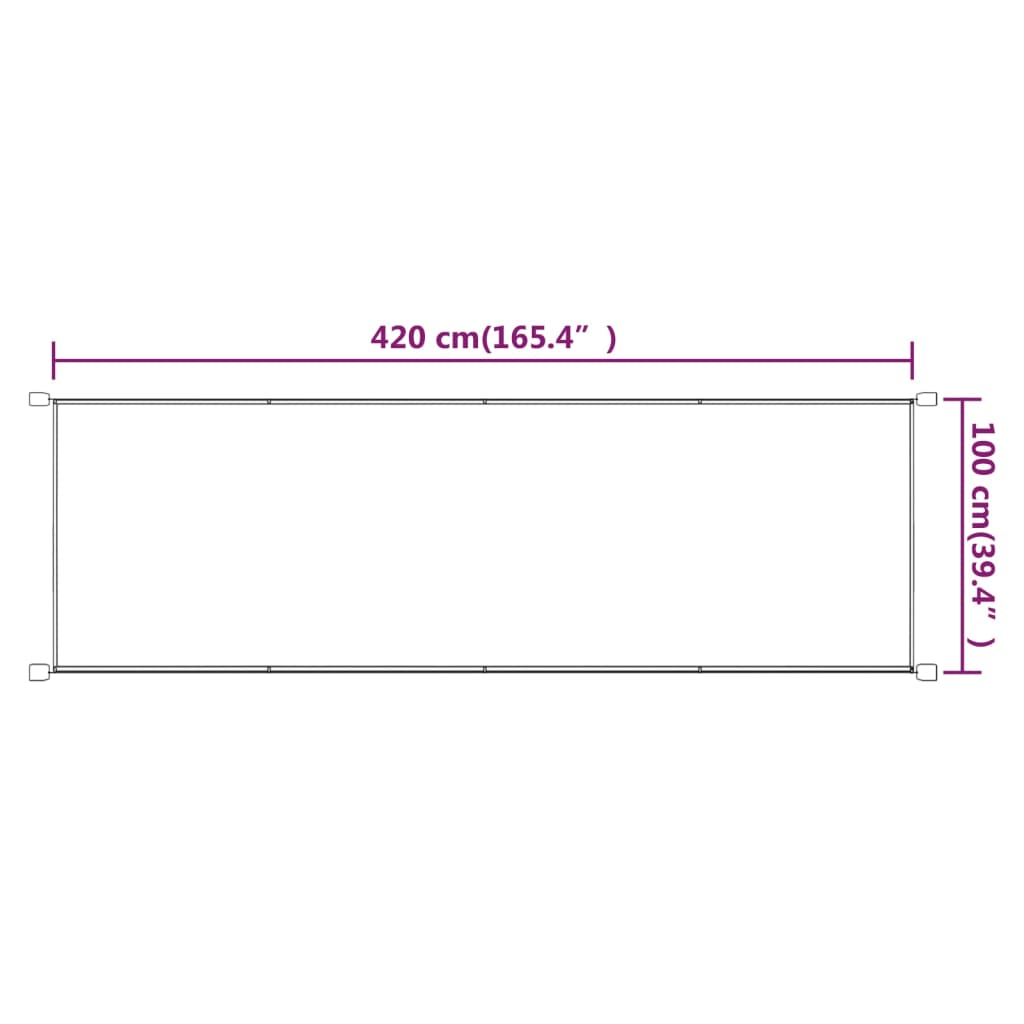Pystymarkiisi terrakotta 100x420 cm Oxford kangas - Sisustajankoti.fi